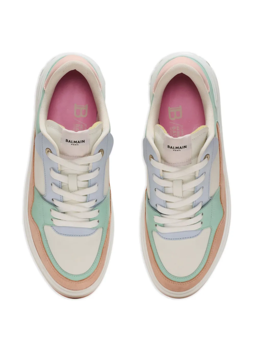 Balmain B-court Flip sneakers met vlakken Roze