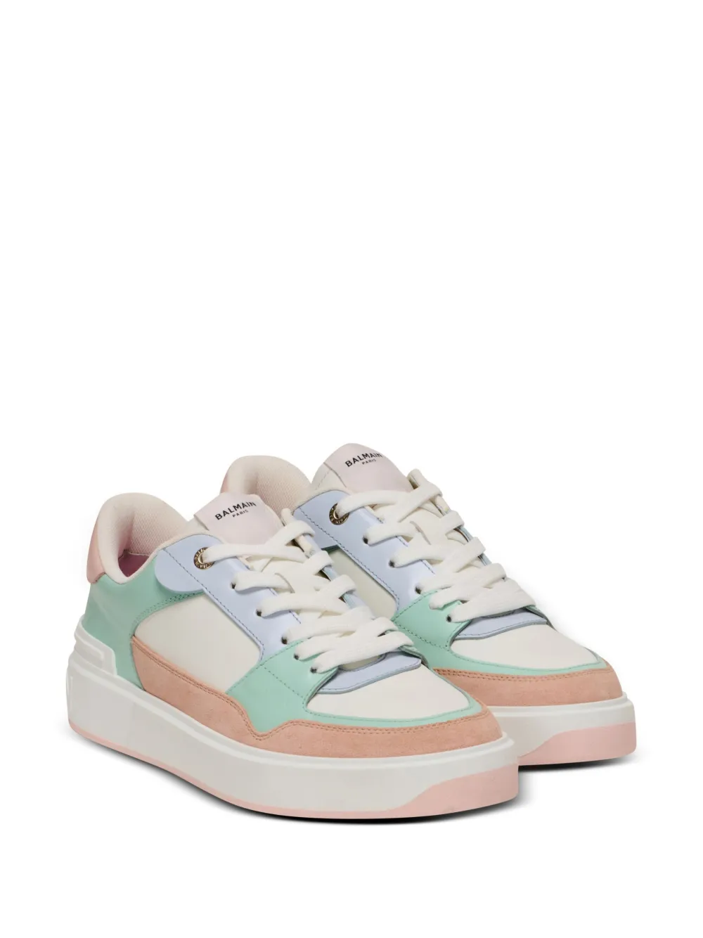 Balmain B-court Flip sneakers met vlakken Roze