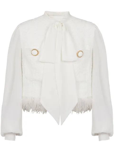 Balmain panelled tweed jacket