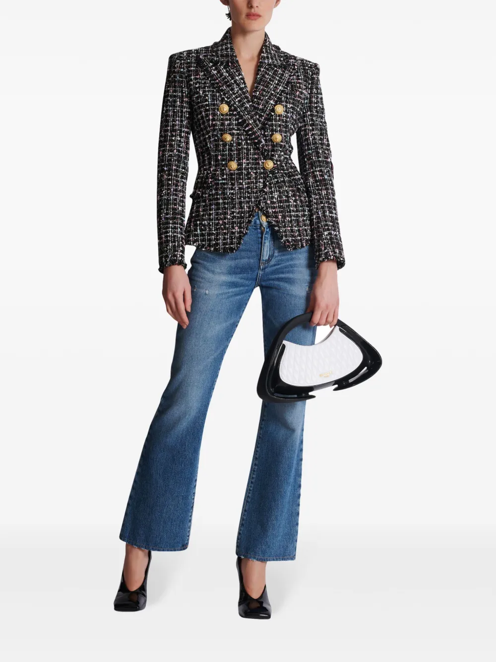 Balmain double-breasted tweed blazer | Blazers | Image 2