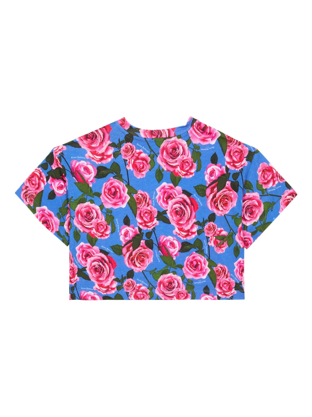 balmainkids Balmain Kids Vintage Balmain katoenen T-shirt - Blauw