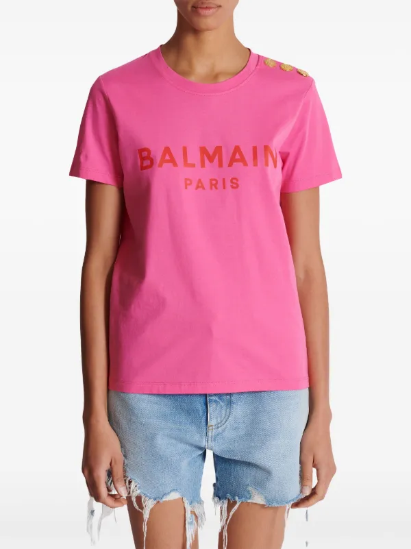 Balmain t shirt pink store