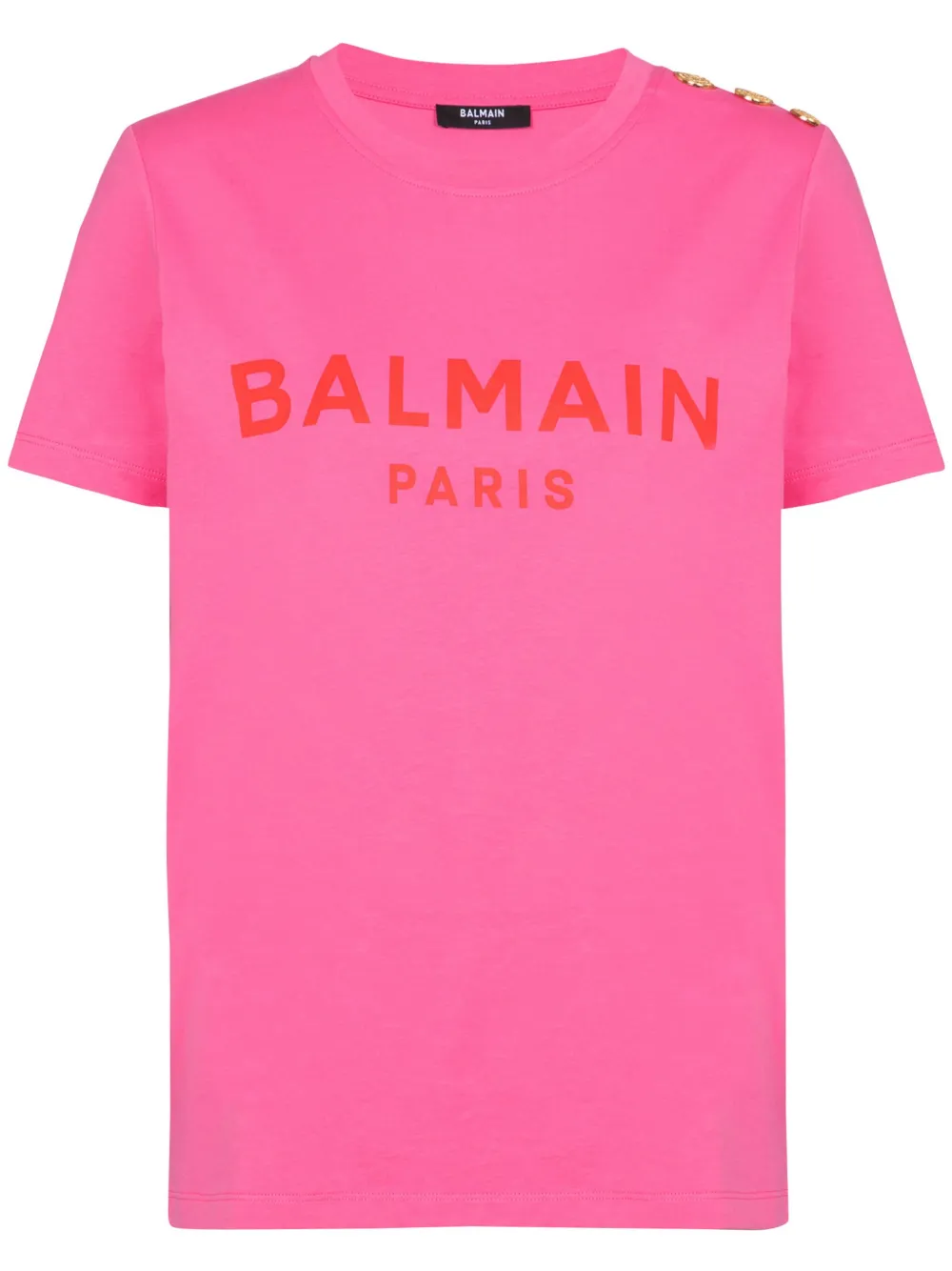 Balmain T-shirt met logoprint Roze