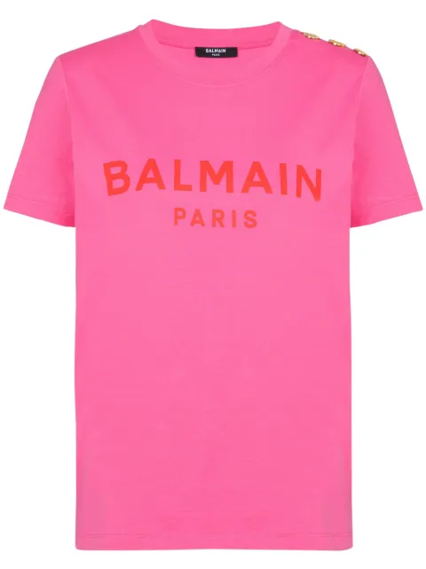 Balmain logo-print cotton T-shirt Women