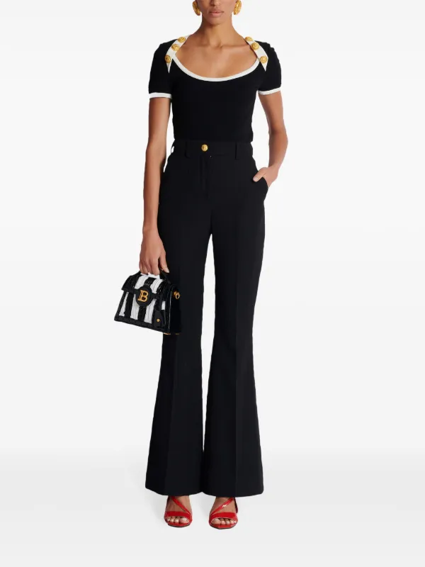 Tシャツ・カットソー BALMAIN TOP WITH BUTTONS 23828238_53908297_1000.jpg