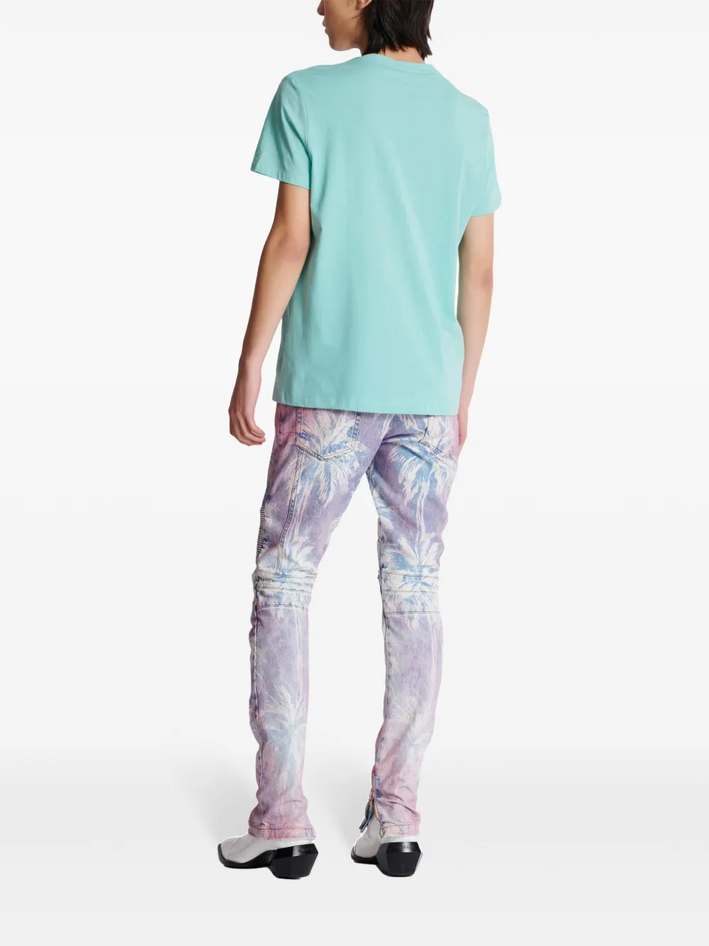 Balmain T-shirt met logo Blauw