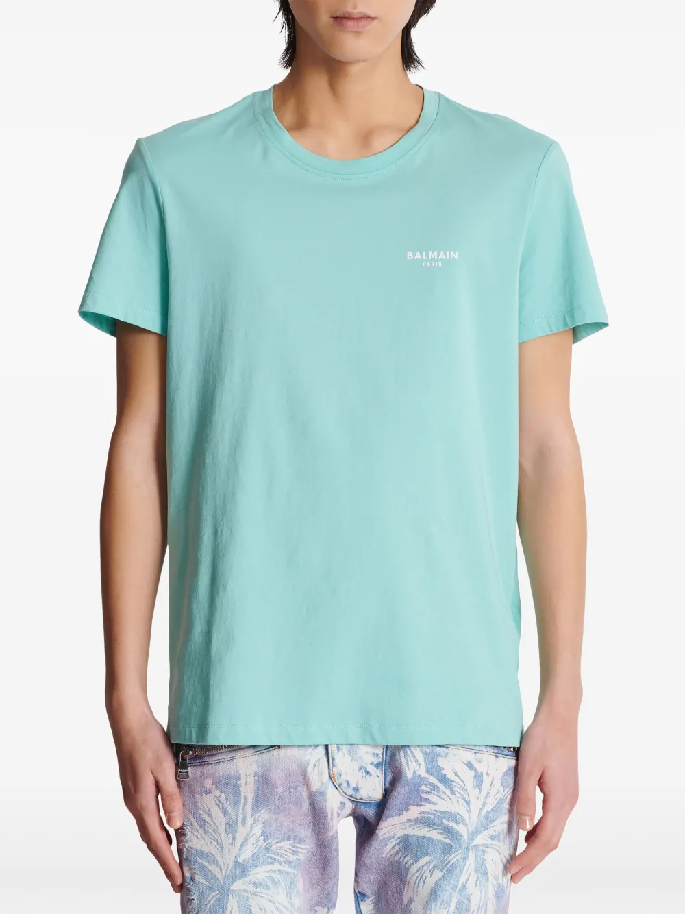 Balmain T-shirt met logo Blauw