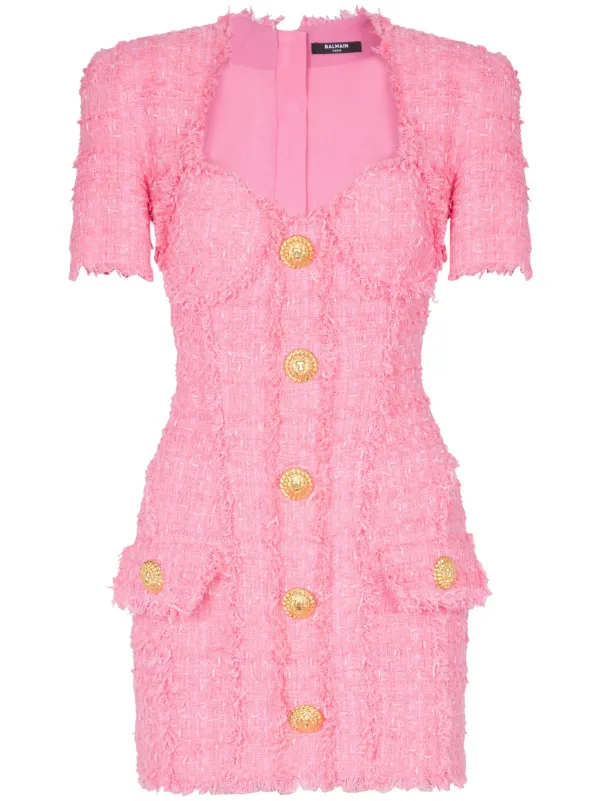 ワンピース BALMAIN TWEED MINI DRESS WITH BUTTONS 23828241_53916731_600.jpg