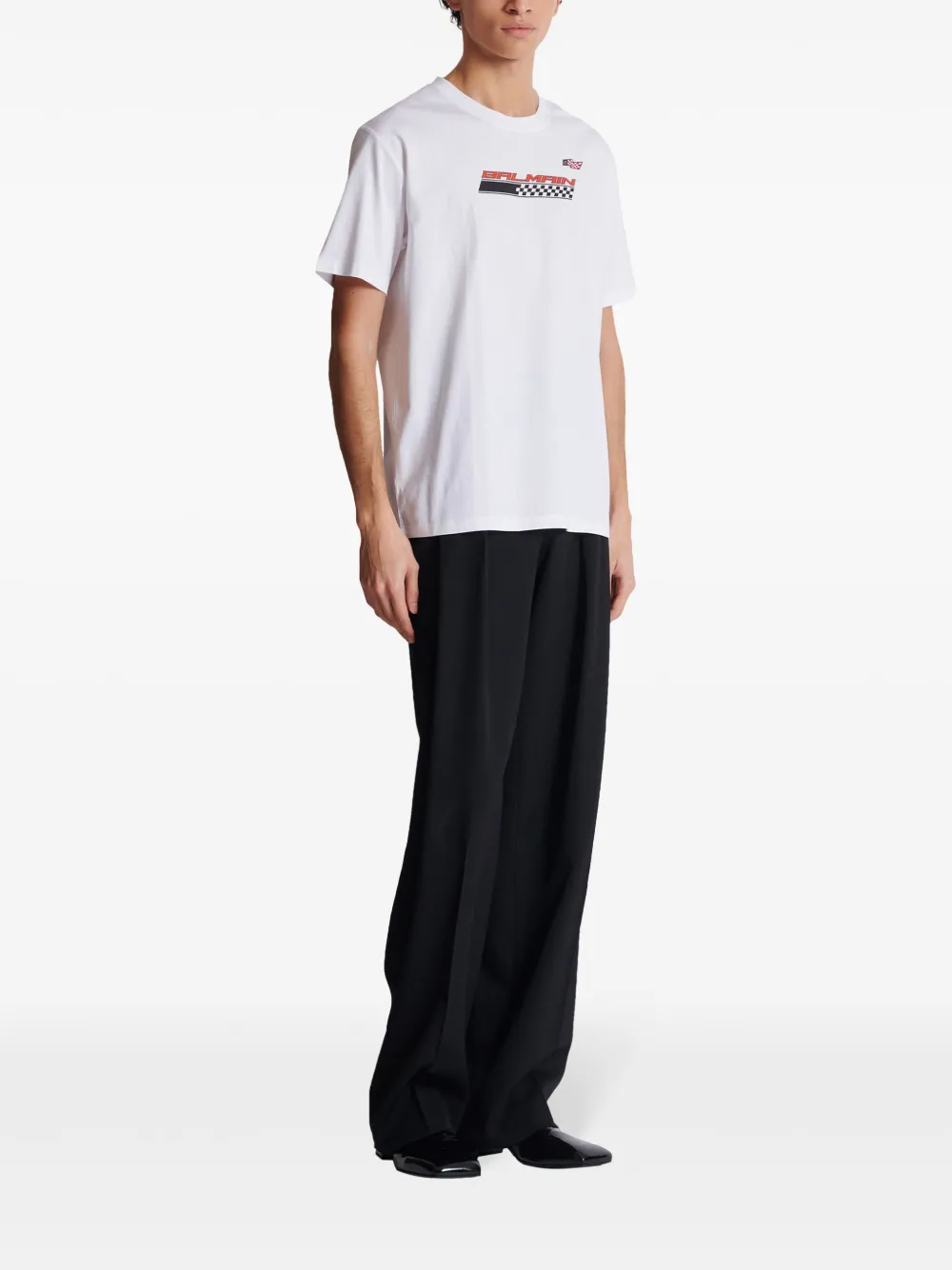 Balmain Racing katoenen T-shirt Wit