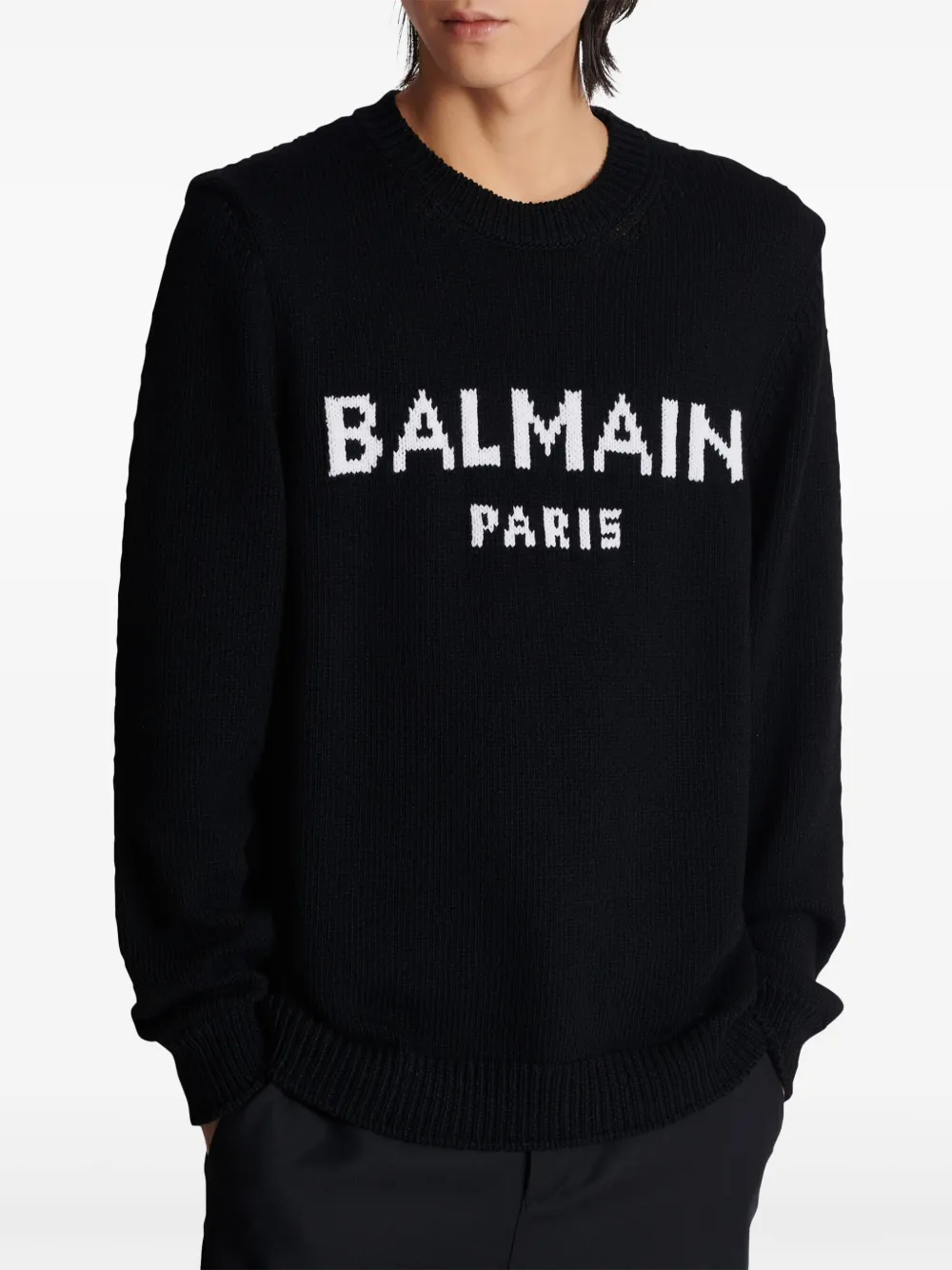 Cheap Balmain Balmain Paris intarsia-knit jumper Men