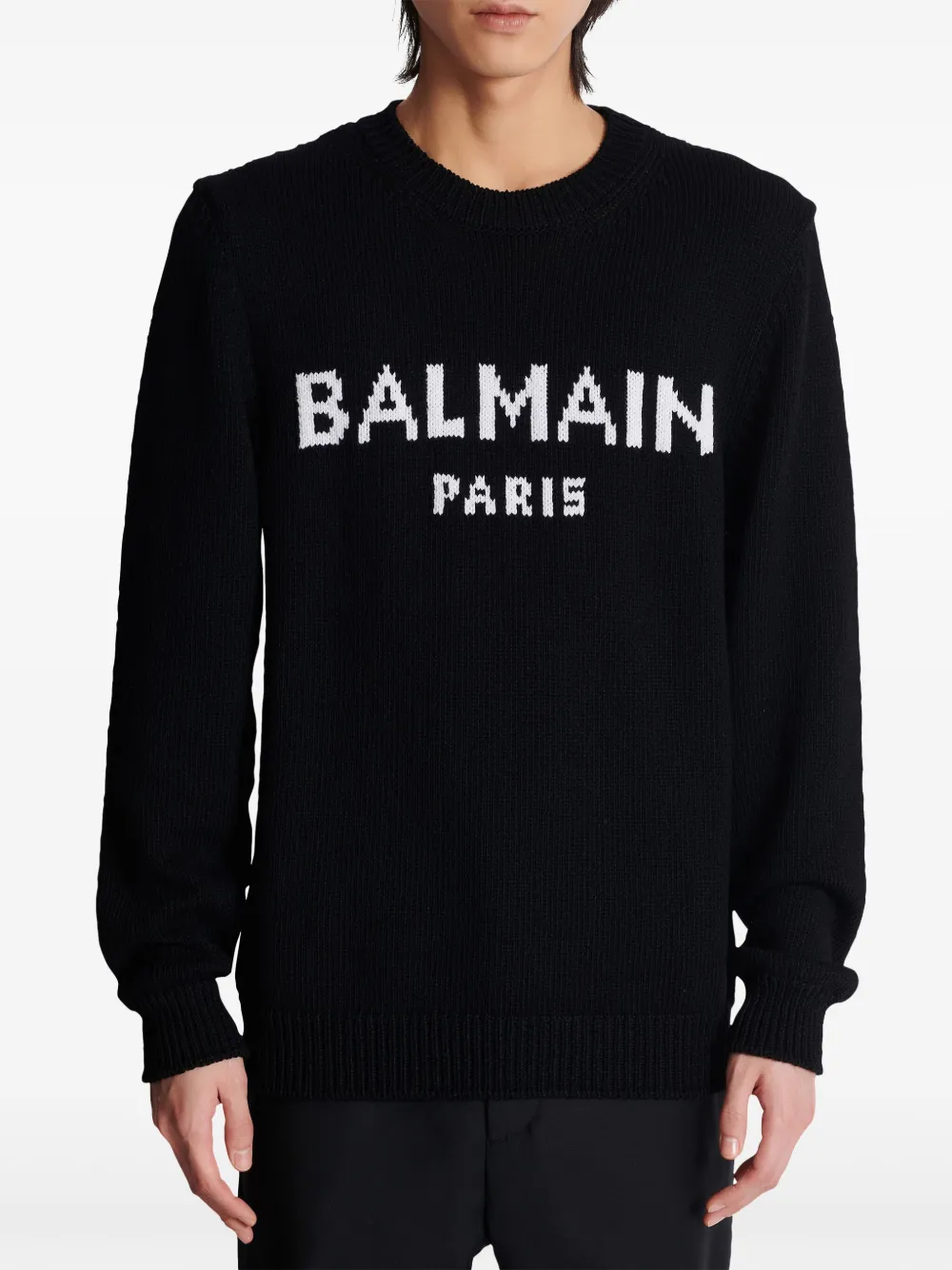 Cheap Balmain Balmain Paris intarsia-knit jumper Men