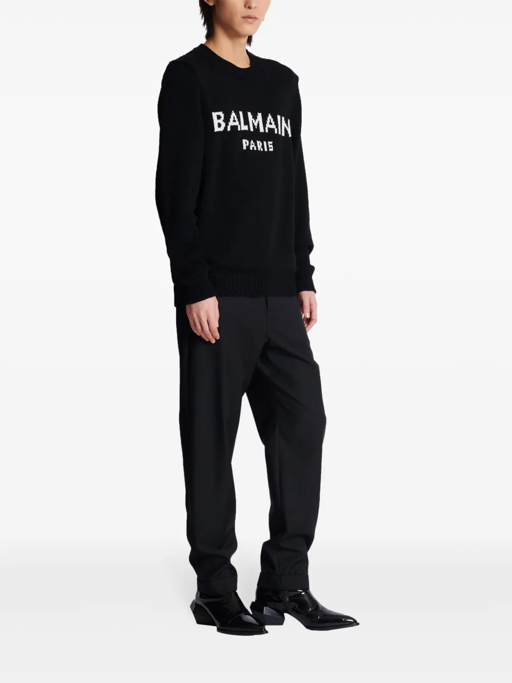Cheap Balmain Balmain Paris intarsia-knit jumper Men