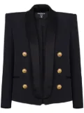 Balmain double-breasted wool blazer - Black