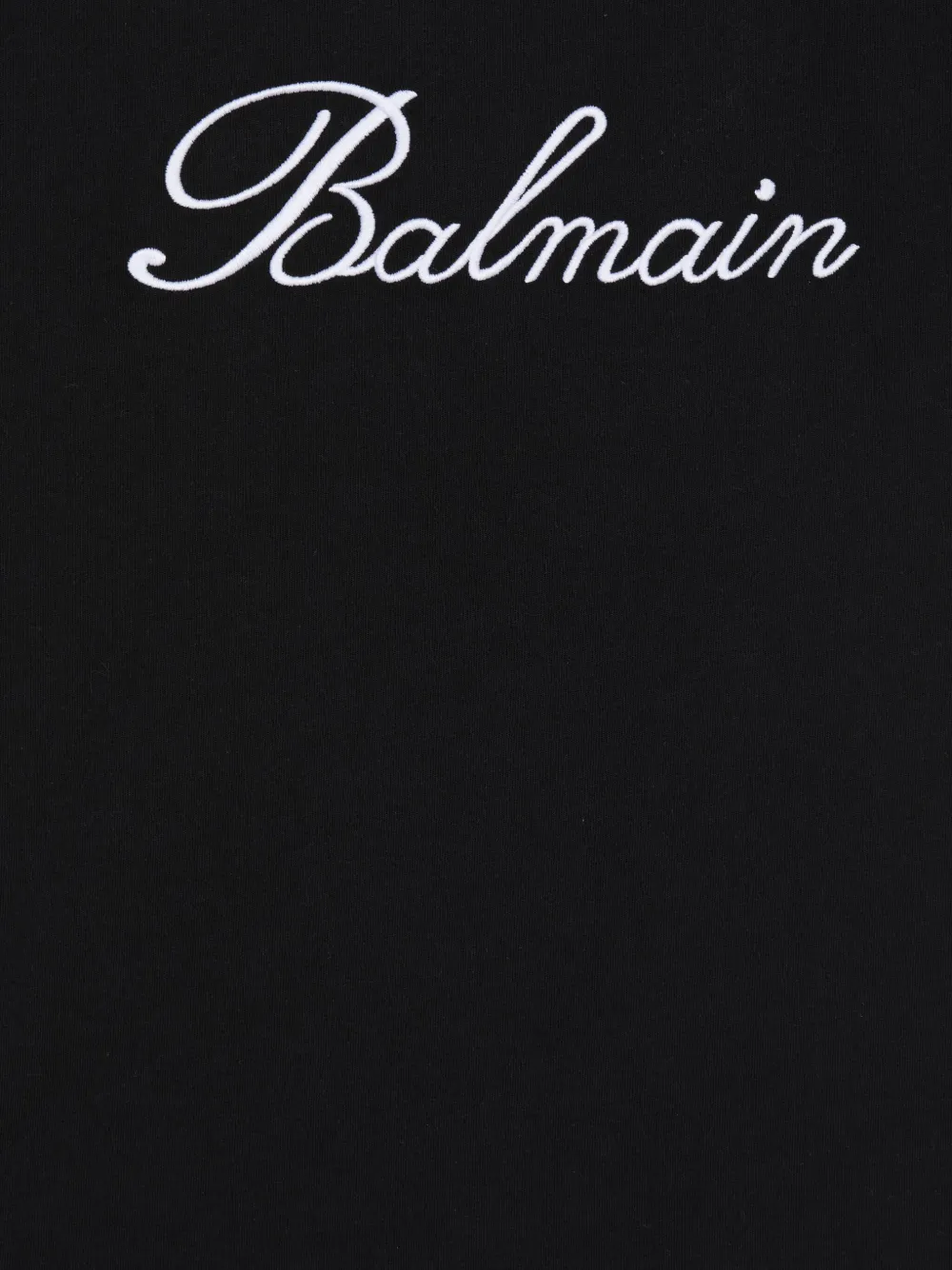 Balmain Logo-embroidered Cotton T-shirt In Black