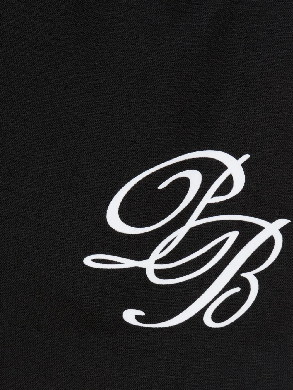 BALMAIN LOGO-PRINT WOOL-BLEND SHORTS