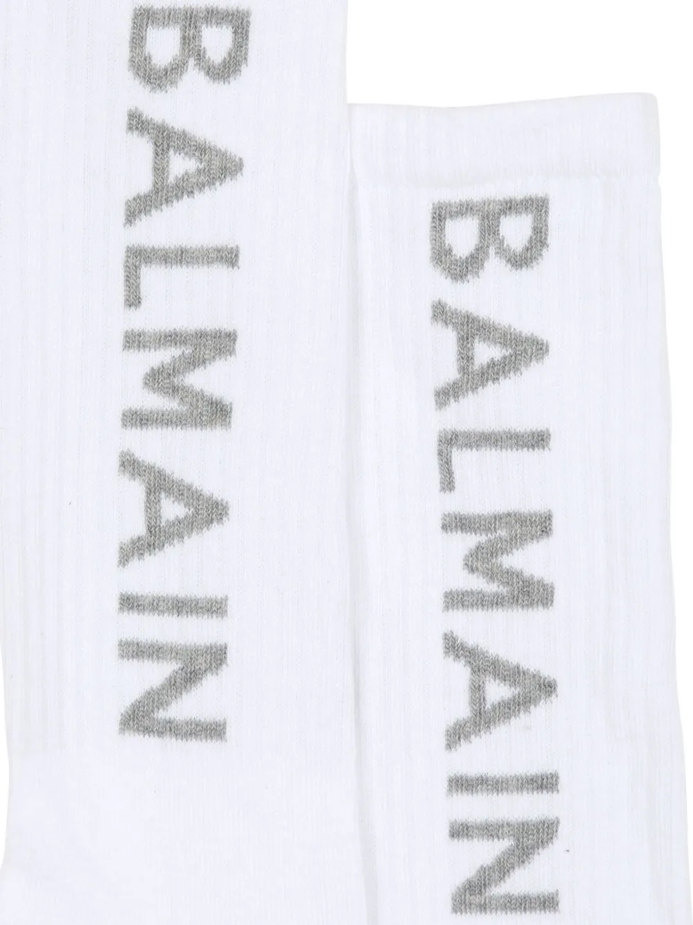 Balmain Kids Sokken met logo-jacquard - Wit