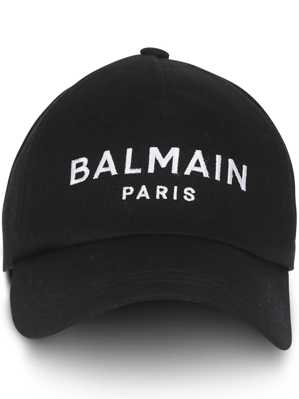 Balmain embroidered-logo denim cap Zwart