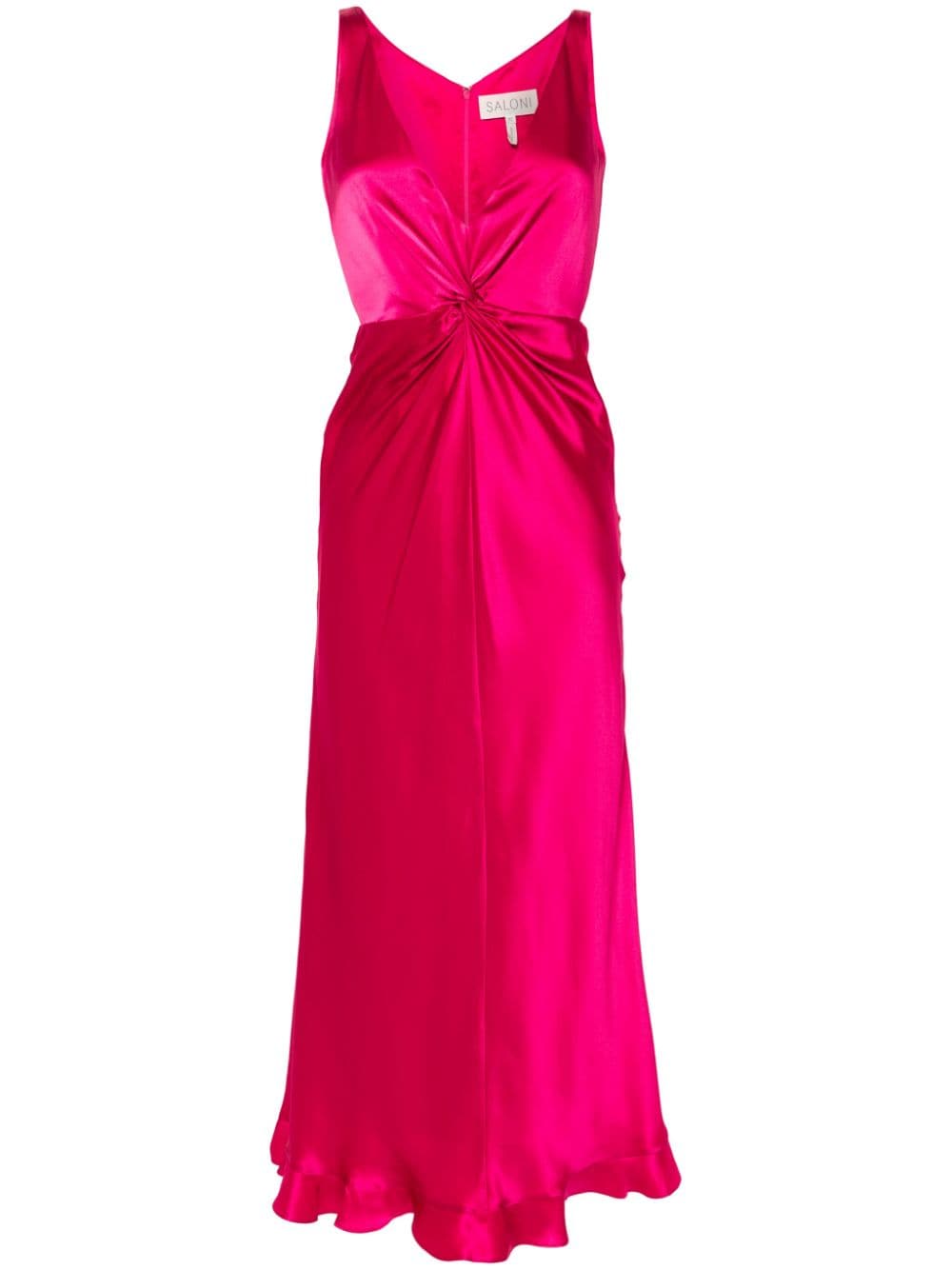 Fia twist-detail silk gown