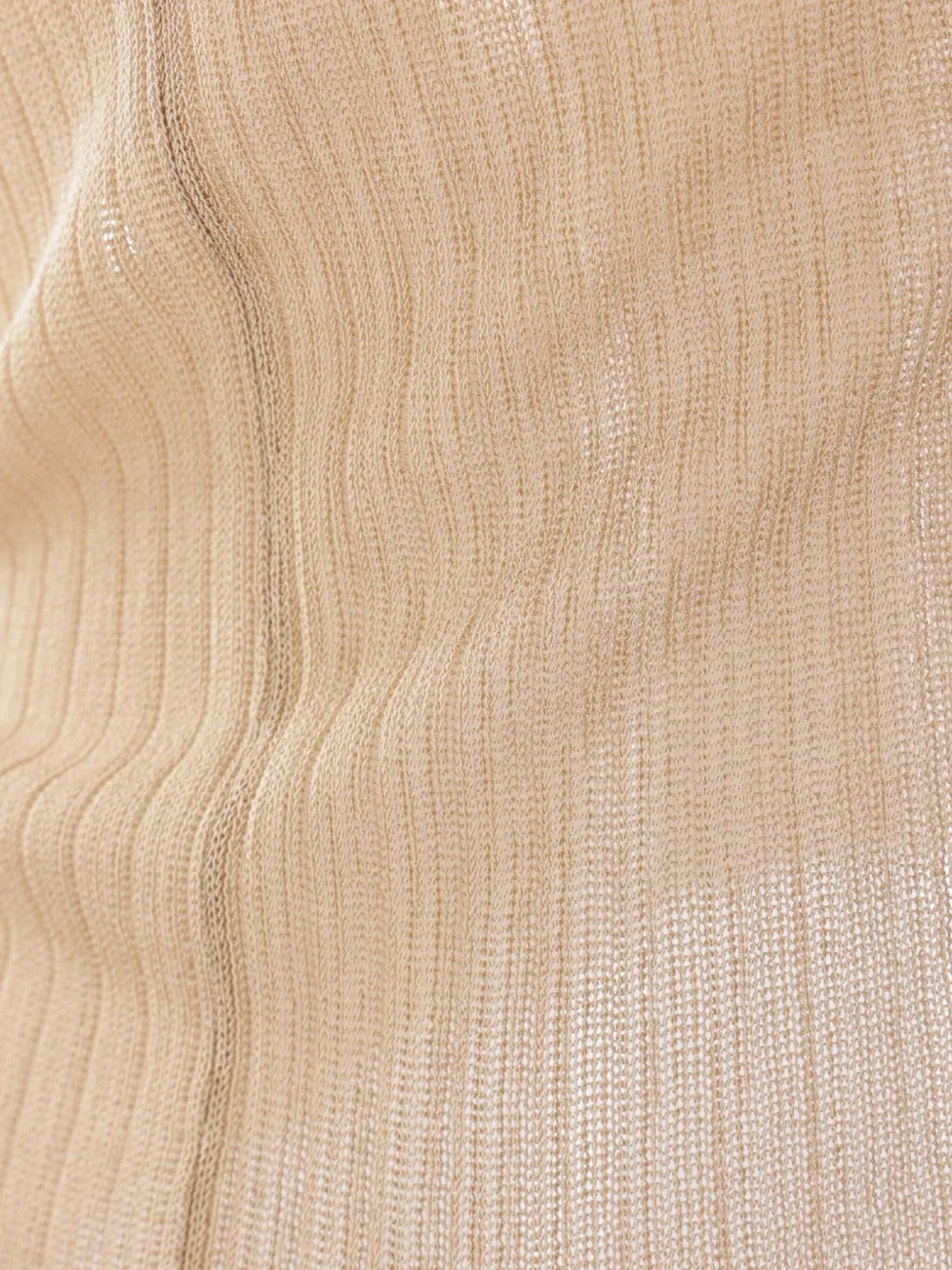 Max Mara Ribbed Silk Tank Top In Neutrals