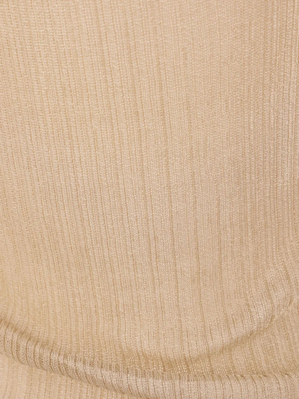 Max Mara Ribbed Silk Tank Top In Neutrals