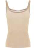 Max Mara ribbed silk tank top - Neutrals