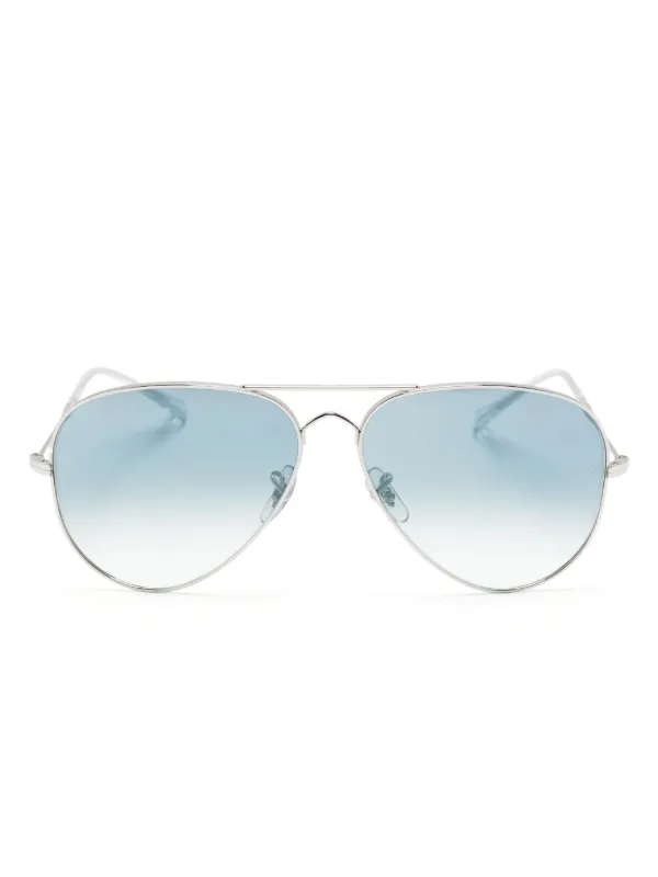 Ray Ban Old Aviator Sunglasses Silver FARFETCH UK