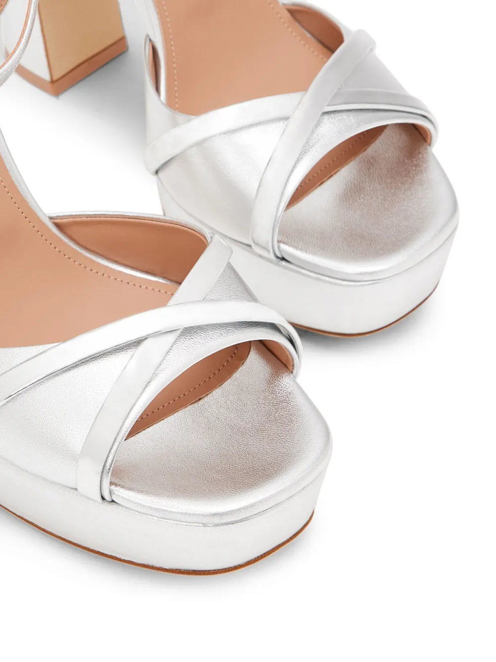 Malone Souliers Keaton 125mm プラットフォーム サンダル | シルバー 