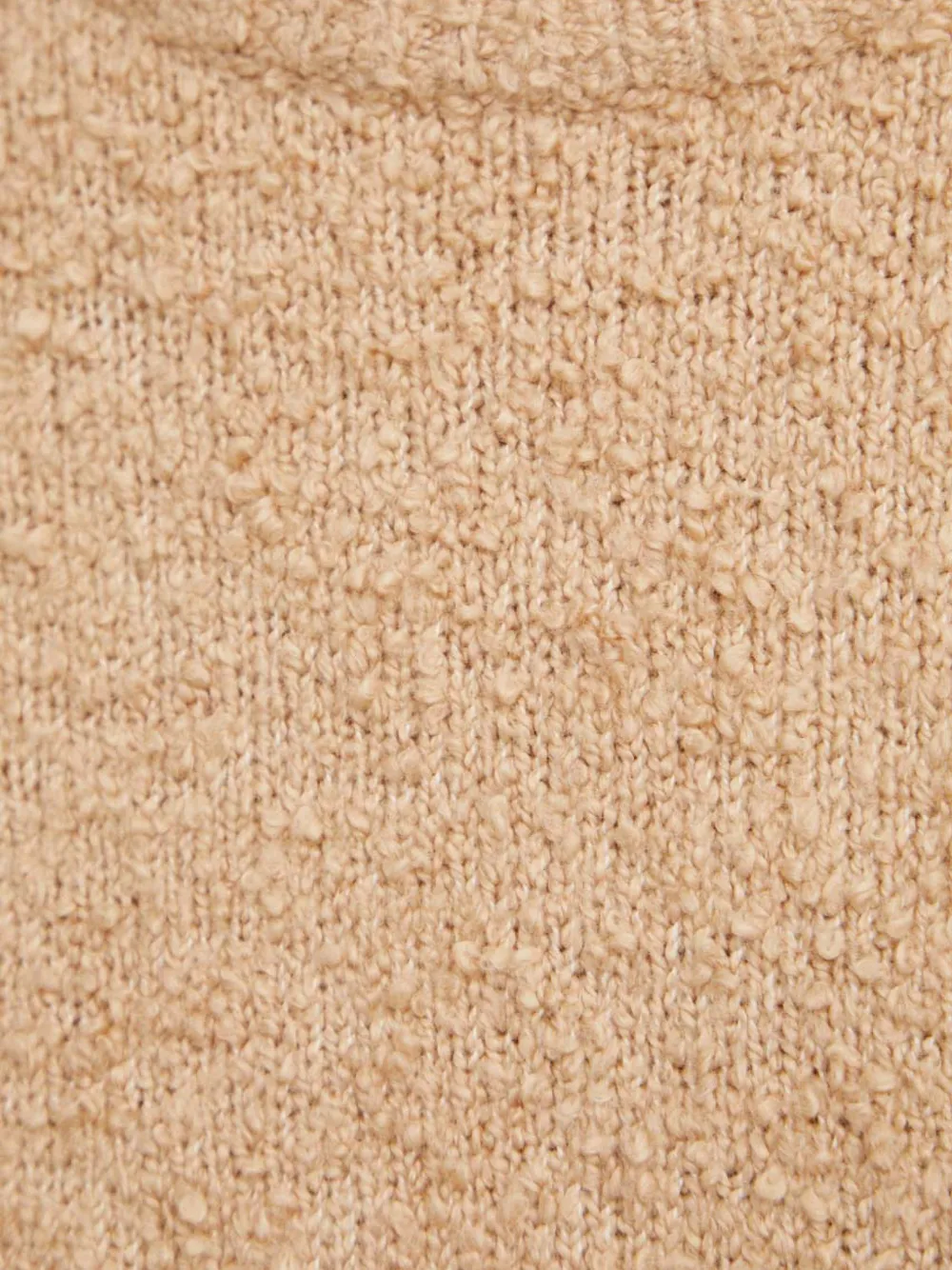 Michael Kors Bouclé gebreide trui met ronde hals Beige