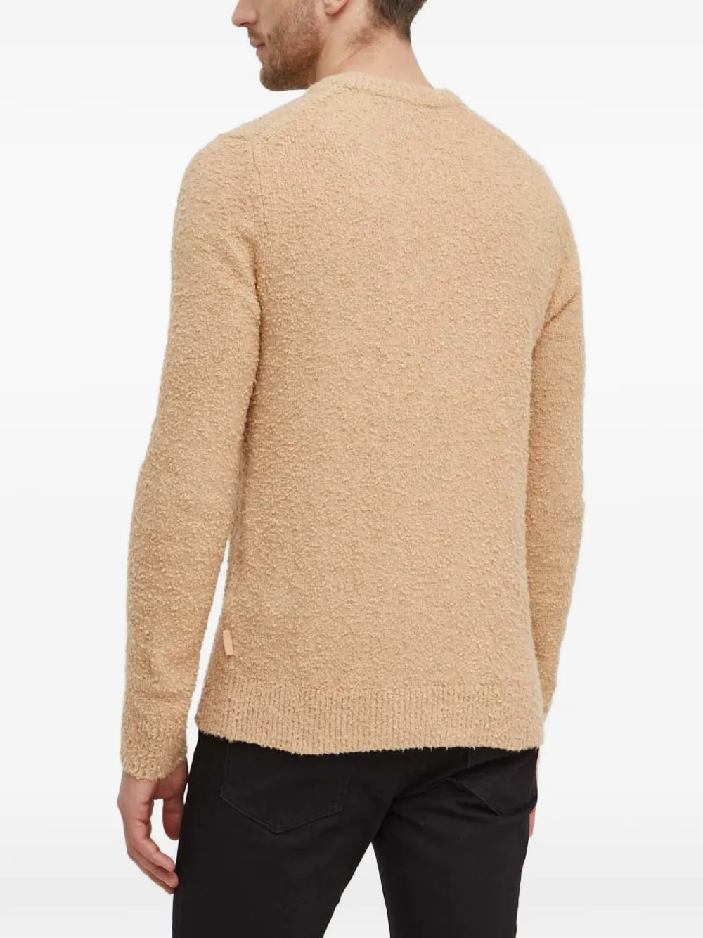 Michael Kors Bouclé gebreide trui met ronde hals Beige