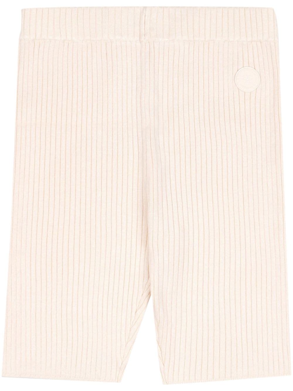 Sporty And Rich Srhwc Ribbed-knit Shorts In Pink