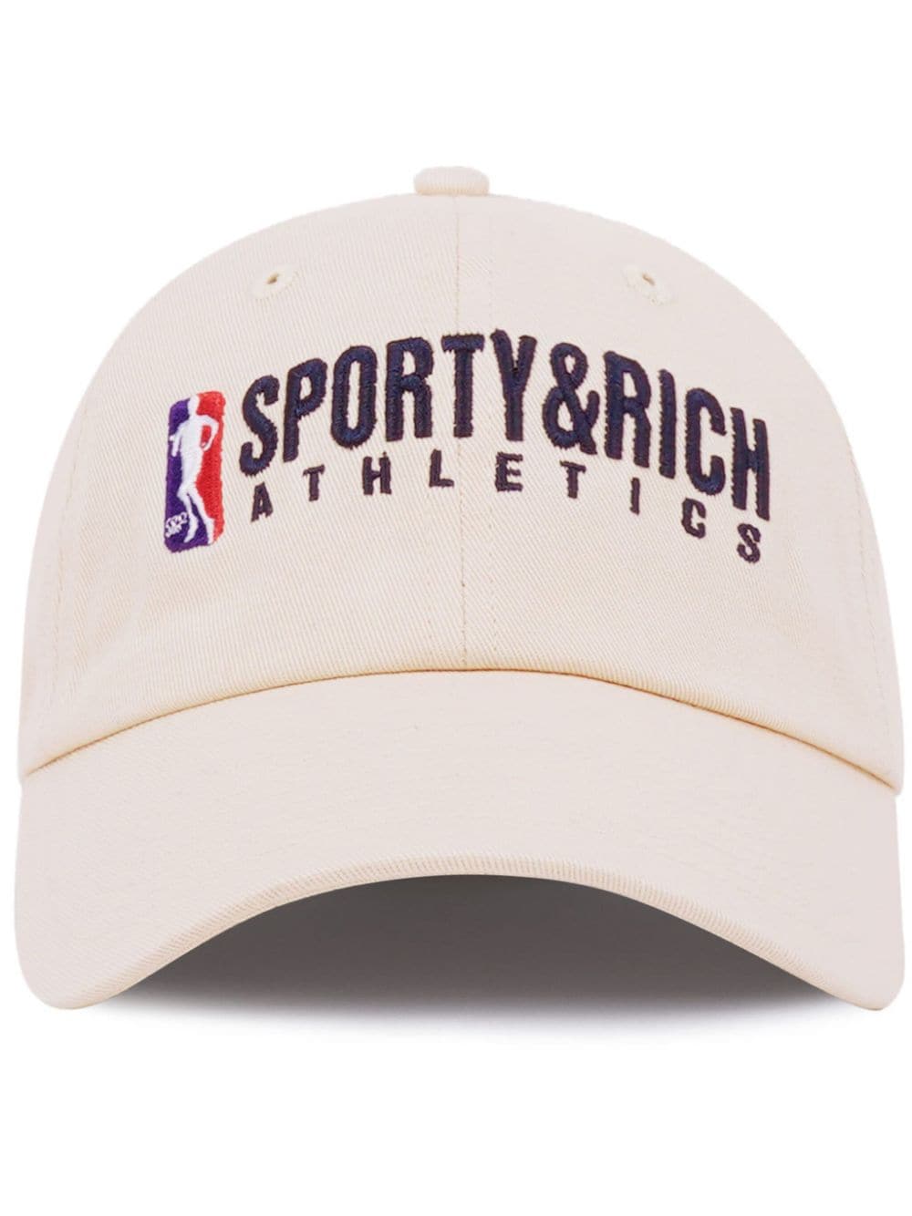 Sporty And Rich Logo-embroidered Cotton-twill Cap In Neutrals