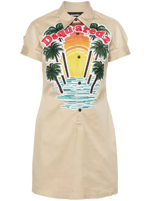 DSQUARED2 Sunset shirt minidress Women