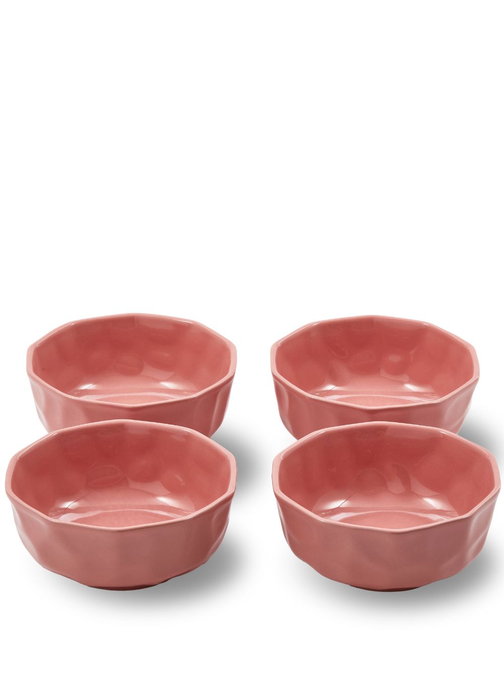 POLSPOTTEN Koa glazed-finish bowls (set of four) - Pink