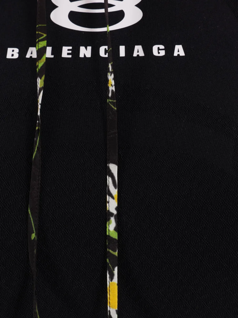 Balenciaga Jurk met bloemenprint Zwart