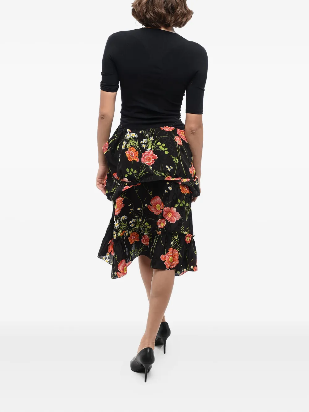 Balenciaga floral-print half-sleeves midi dress | Day Dresses | Image 2