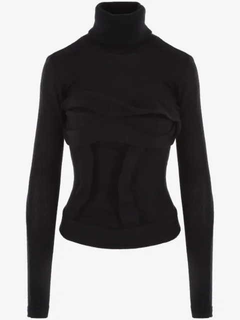 JORDANLUCA jersey a capas con detalle fruncido