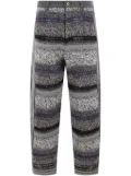 VITELLI needle-punched contrast panel trousers - Grey