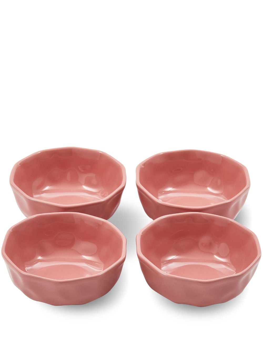 POLSPOTTEN Koa glazed-finish bowls (set of four) - Pink