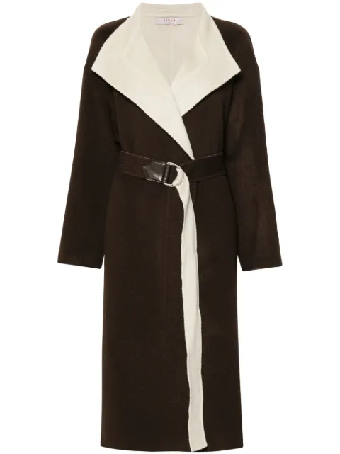 Liska shawl-collar belted coat