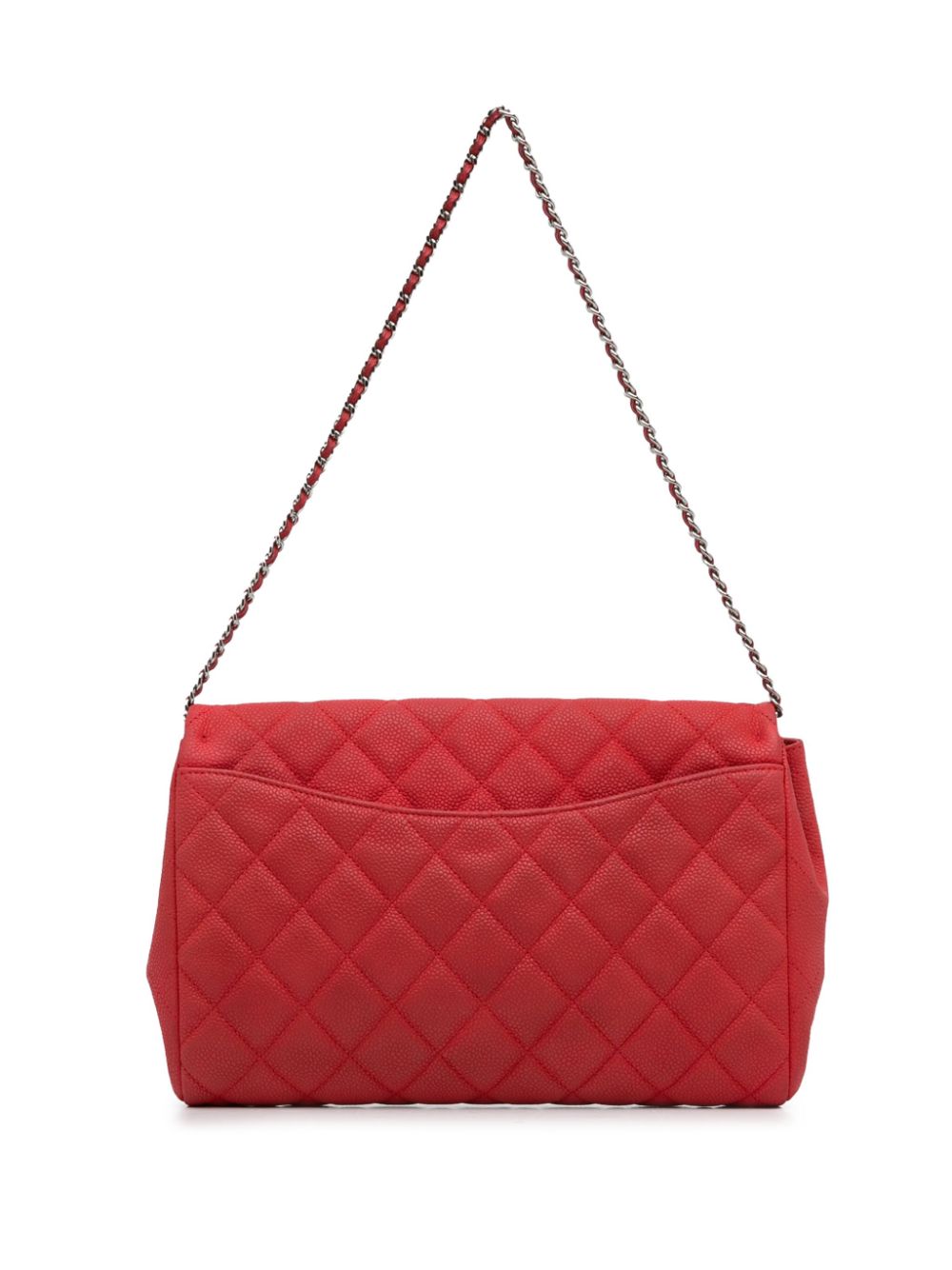 CHANEL Pre-Owned 2012-2013 Quilted Caviar New Clutch on Chain shoulder bag - Rood