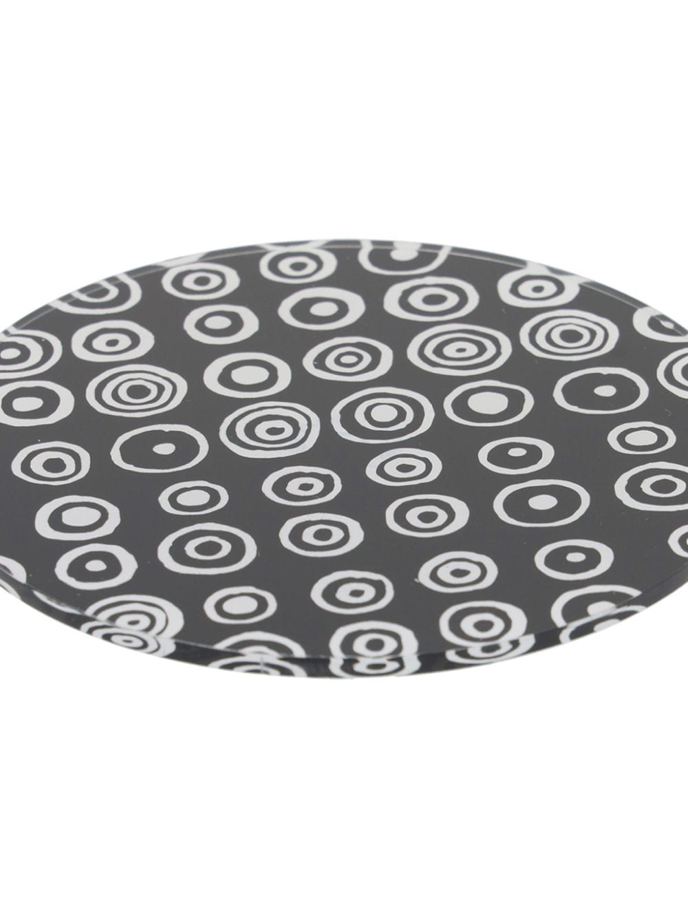 10 CORSO COMO circle-print acrylic-glass coasters (set of six) - Zwart