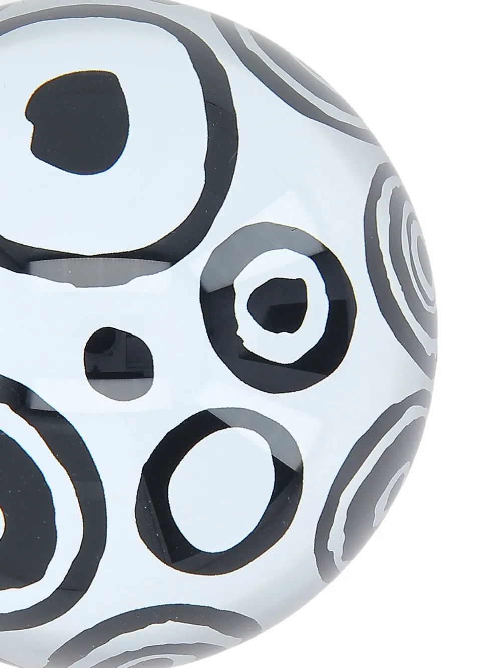 10 CORSO COMO circle-print glass paperweight (9.5cm) - Wit
