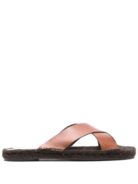 Castañer Kevin leather espadrille slides