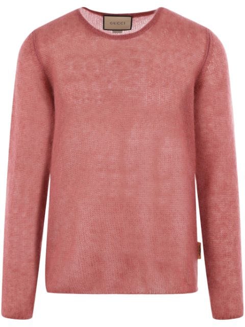 Gucci suéter de tejido flojo con cuello redondo