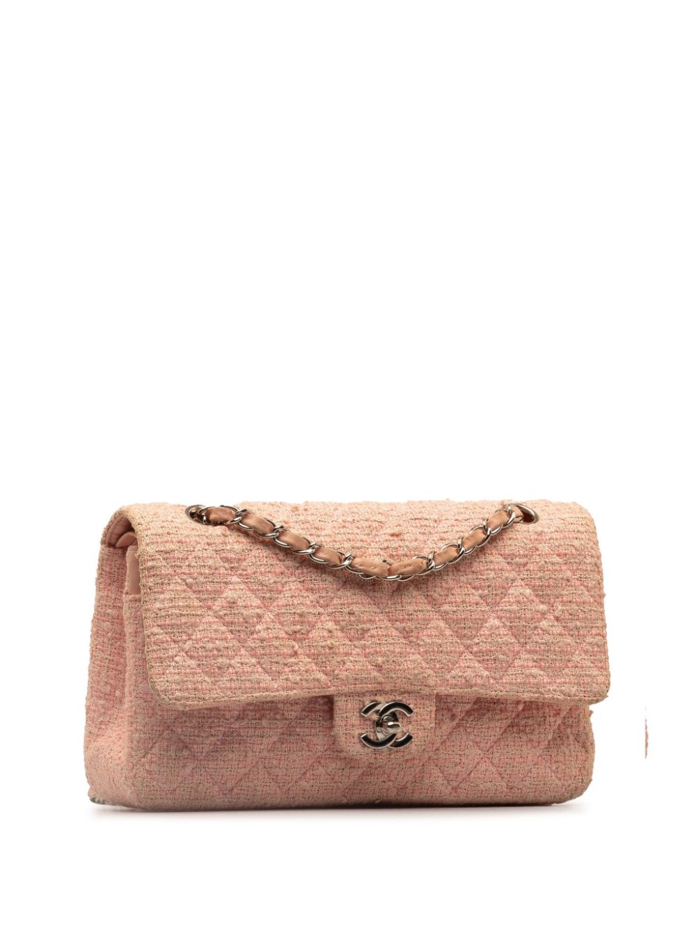 Cheap HOT SALE CHANEL 2003-2004 Medium Classic Tweed Double Flap shoulder bag Women