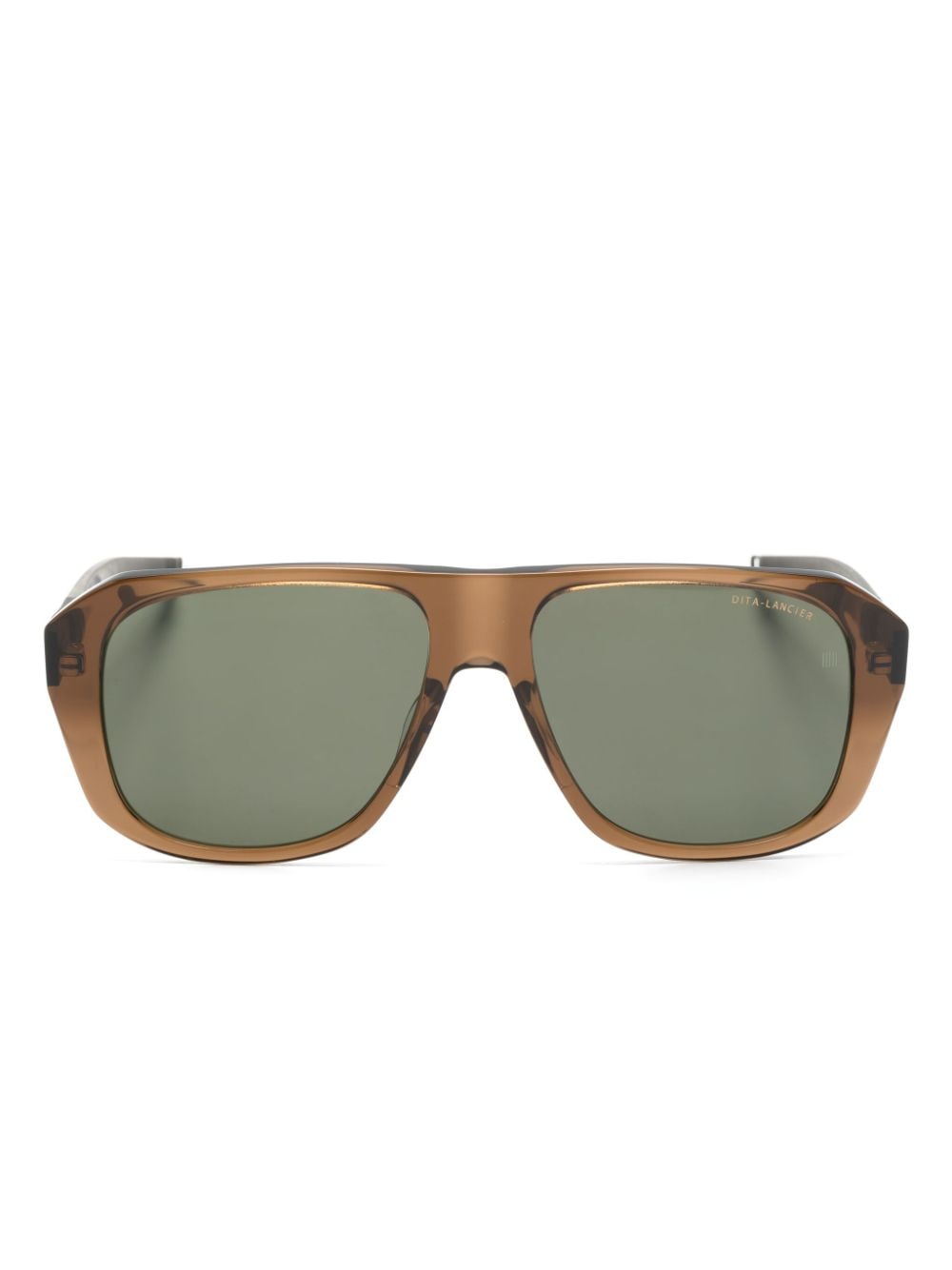 Dita Eyewear Translucent Pilot-frame Sunglasses In Brown