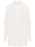 12 STOREEZ button-up linen shirt - White