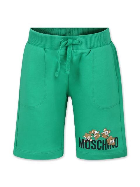 Moschino Kids short en coton à imprimé ourson