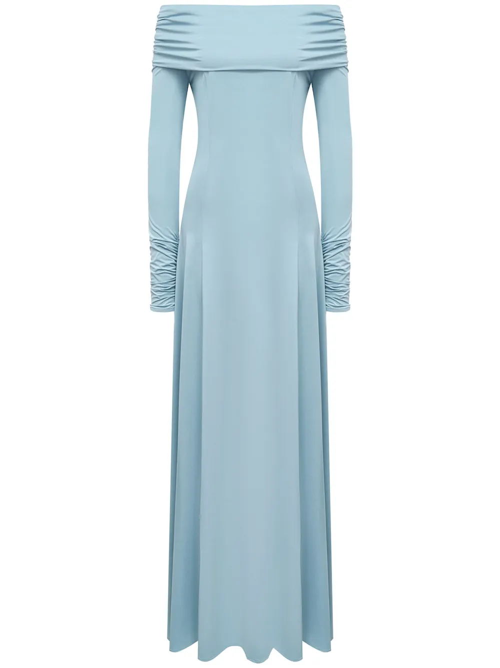 12 STOREEZ Off-shoulder maxi-jurk Blauw