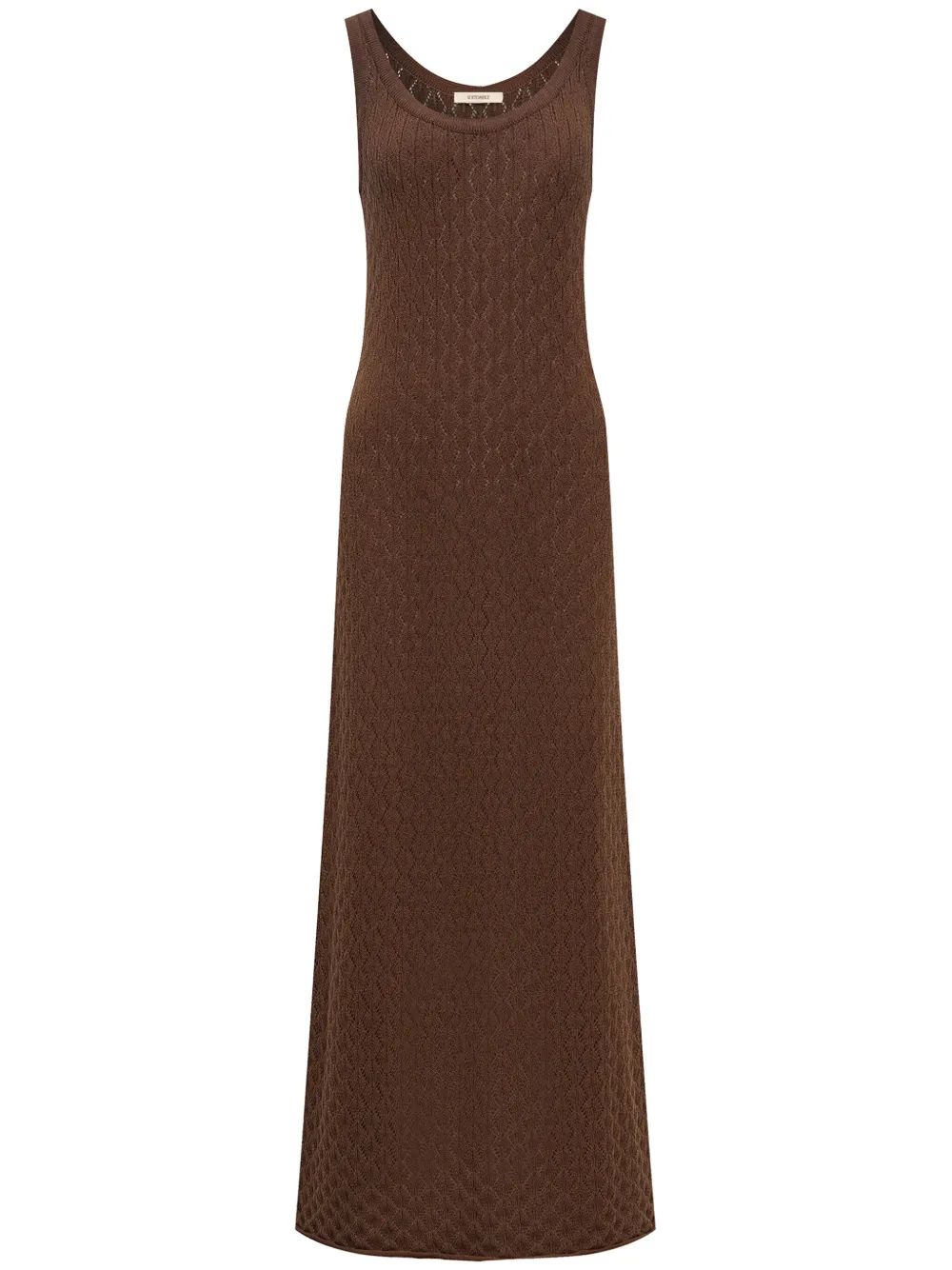 12 STOREEZ open-knit maxi dress | Brown | Image 1